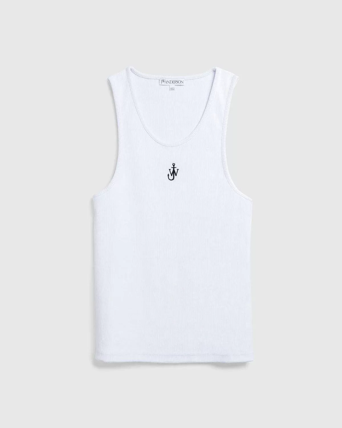 T-Shirts>J.W. Anderson Anchor Embroidery Tank Top Hvid