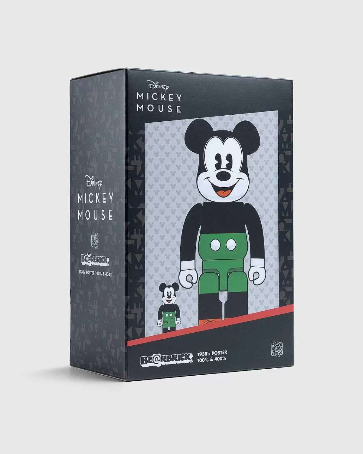 Samlerobjekter>Medicom Be@Rbrick Mickey Mouse 1930S Plakat 100% & 400% Saet Sort