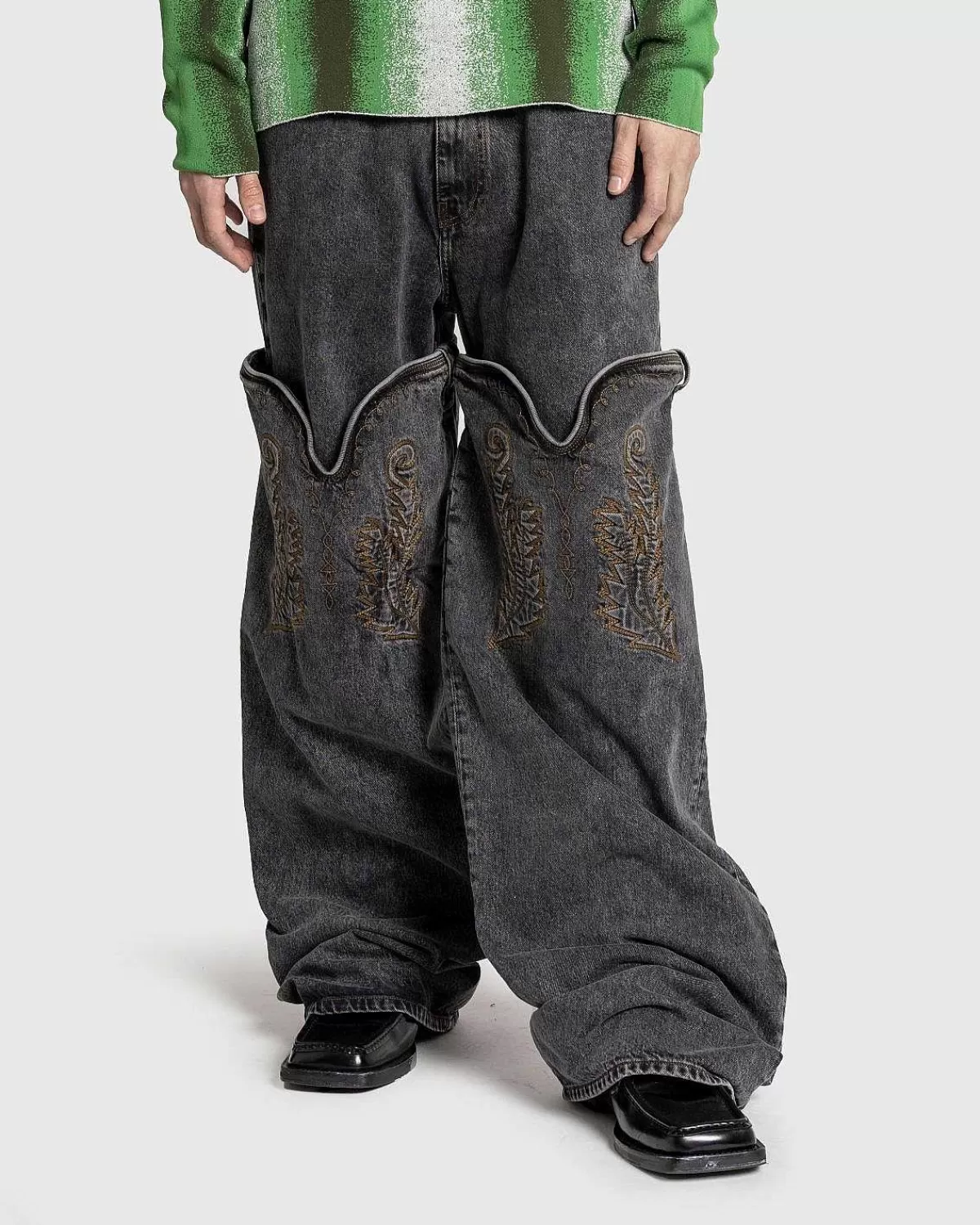 Bukser>Y/Project Evergreen Maxi Cowboy Cuff Jeans Evergreen Vintage Black