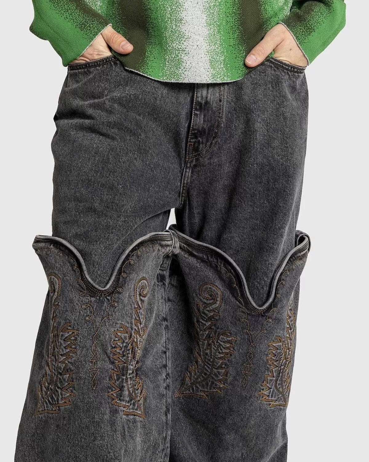 Bukser>Y/Project Evergreen Maxi Cowboy Cuff Jeans Evergreen Vintage Black