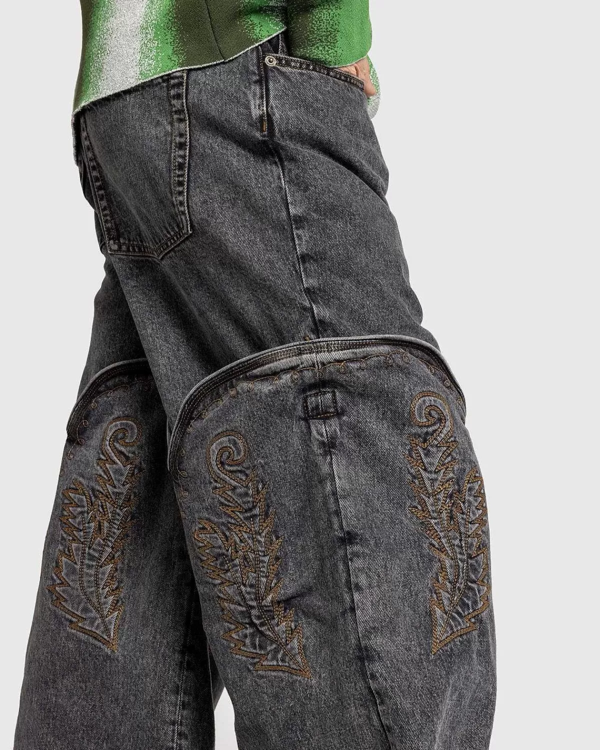 Bukser>Y/Project Evergreen Maxi Cowboy Cuff Jeans Evergreen Vintage Black