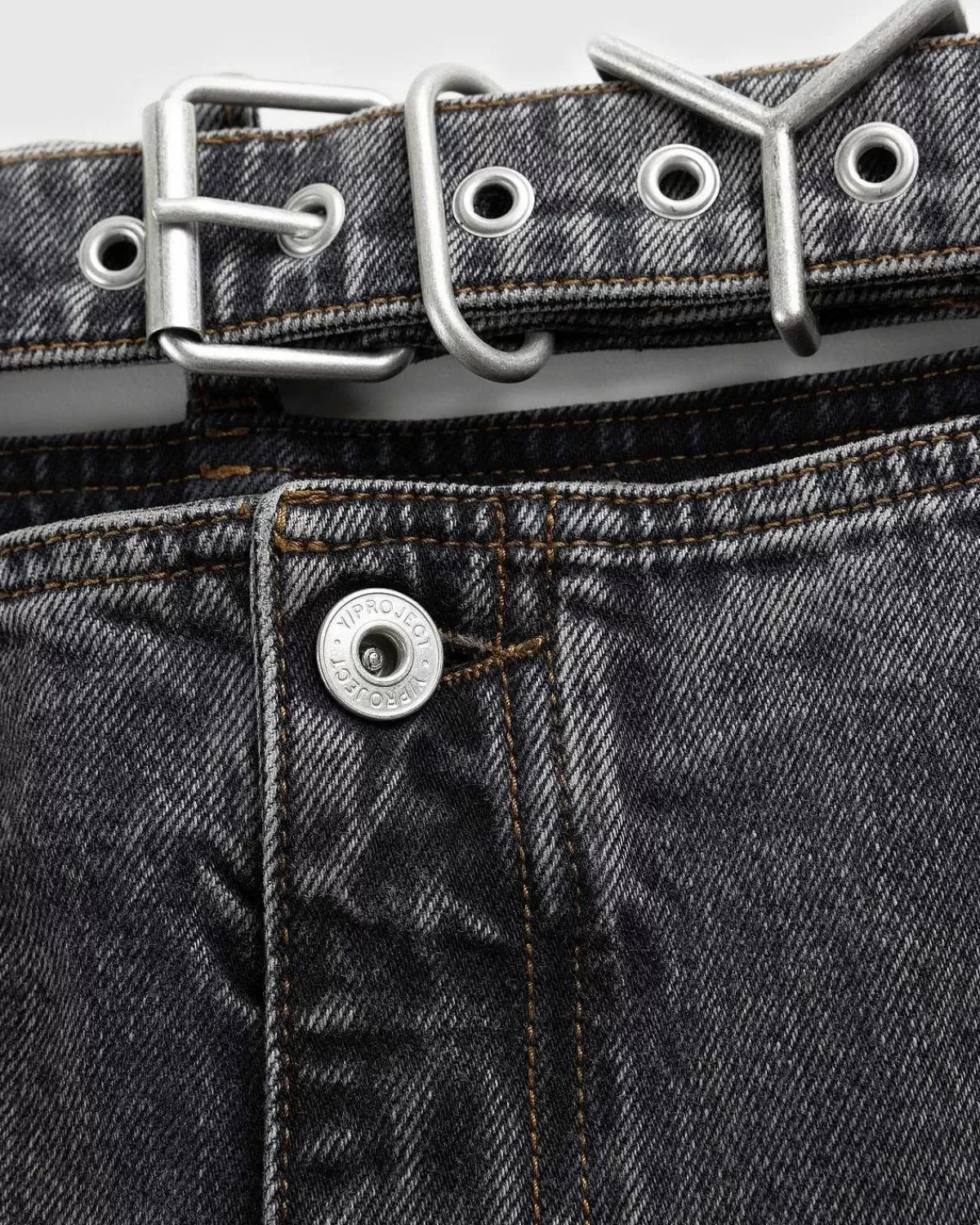 Bukser>Y/Project Evergreen Y Belt Jeans Vintage Sort