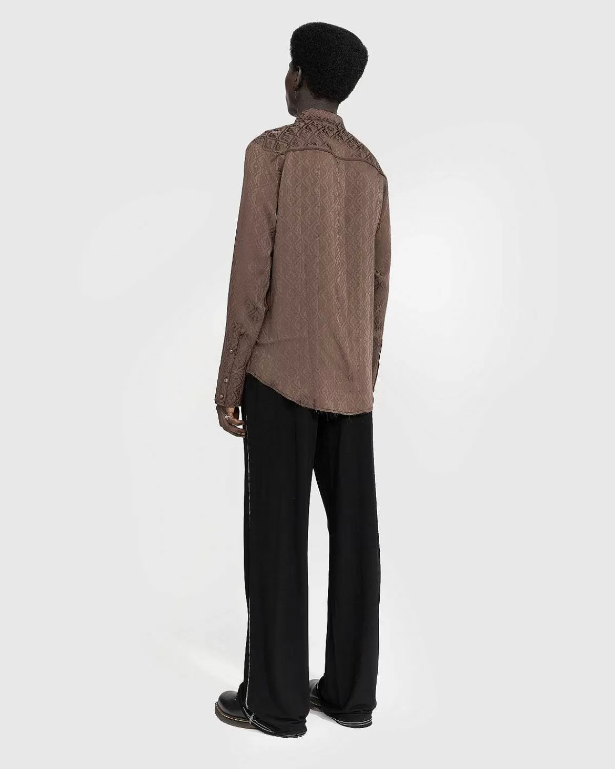 Bukser>Marine Serre Fluid Jersey Baggy Pants Sort