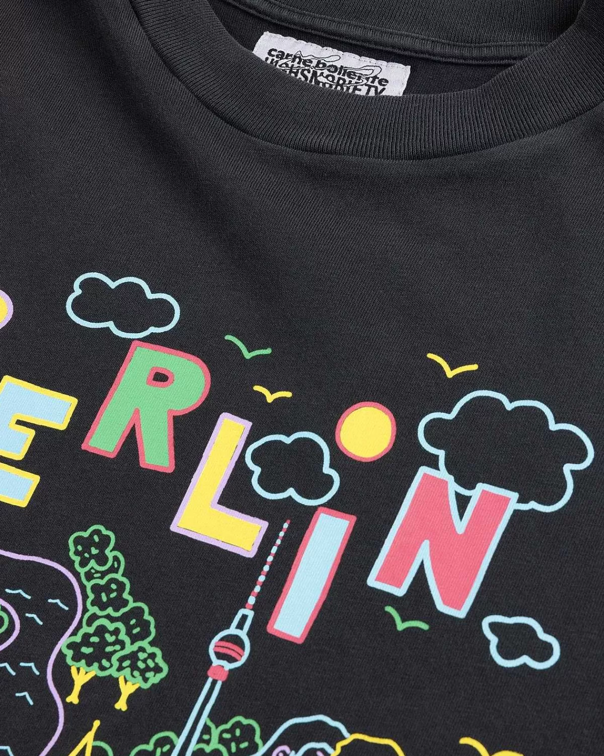 T-Shirts>Carne Bollente Guten Tag Langaermet Vasket Sort