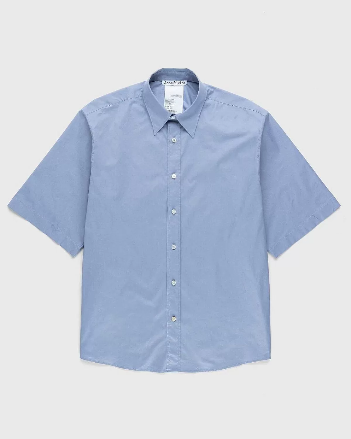 Skjorter>Acne Studios Kortaermet Button-Up Dusty Blue