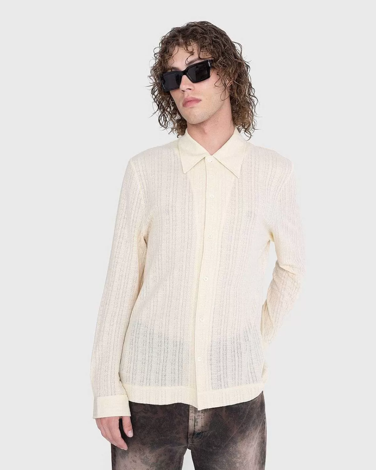 Skjorter>Séfr Ripley Skjorte Medaljon Elfenben