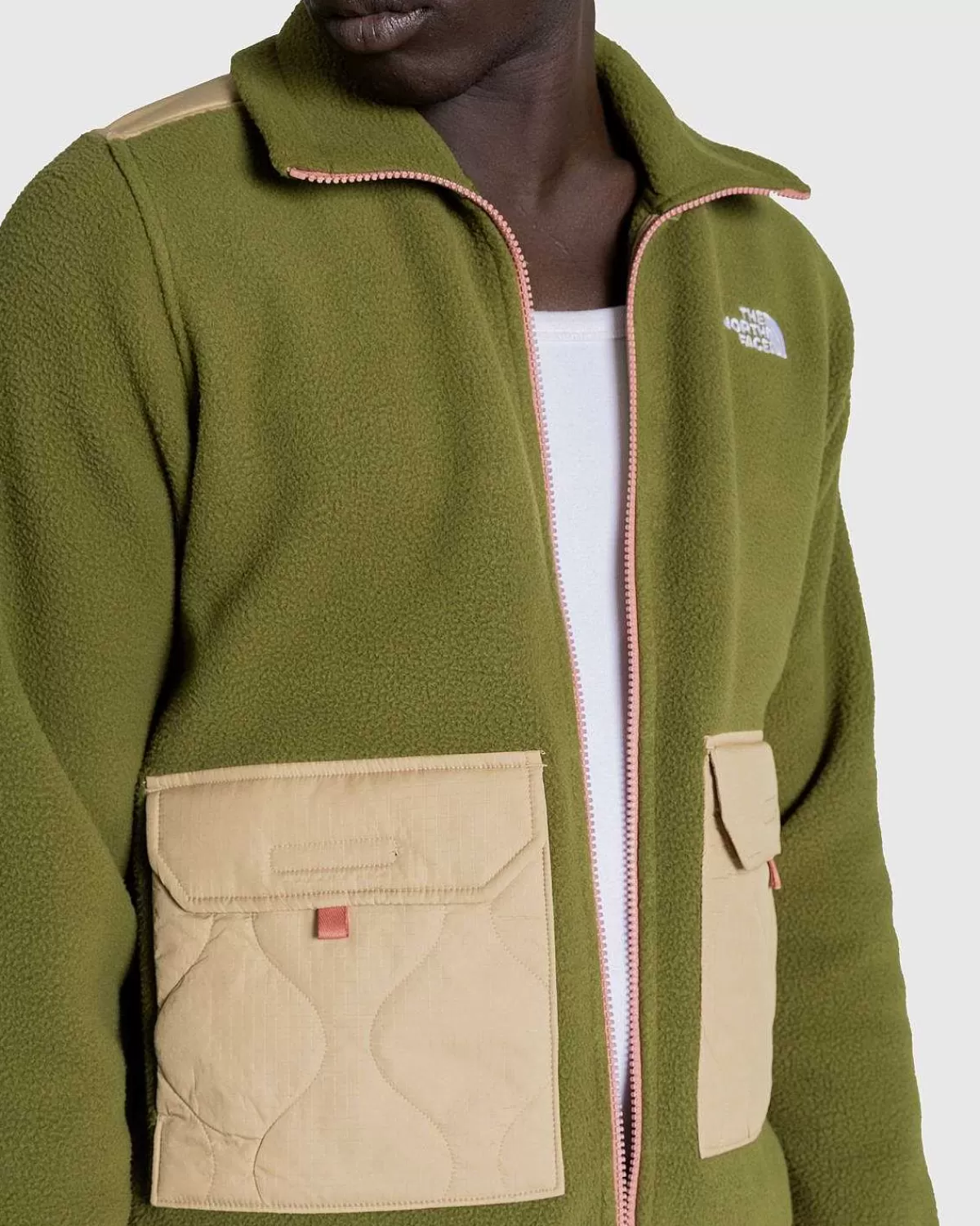 Overtøj>The North Face Royal Arch Fleecejakke Med Fuld Lynlas Forest Olive/Khaki Stone