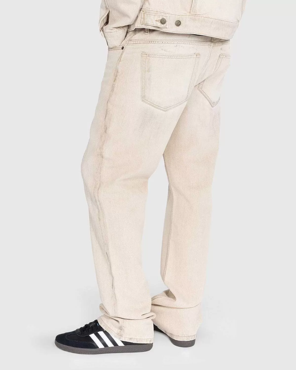 Bukser>Guess USA Vintage Denim Bukser Med Lige Ben Beige